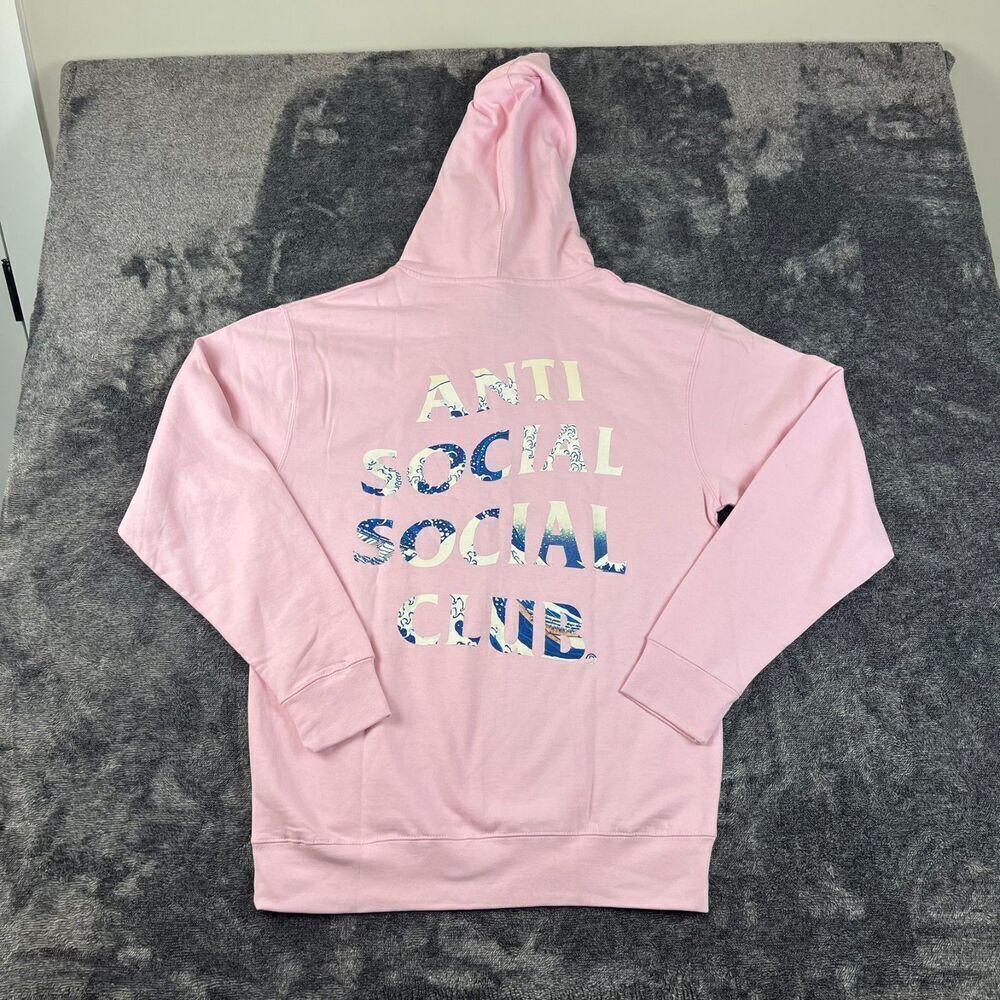 Anti Social Social Club Pile Up Tonkostu Hoodie Men's M Pink Pullover NWT
